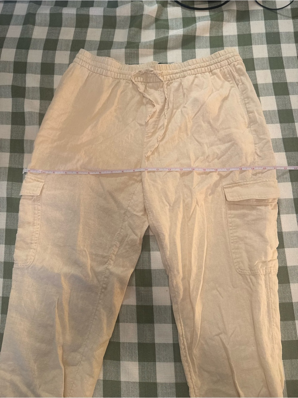 Banana Republic Women’s Pull-on Drawstring Linen Blend Cargo Pants - Picture 8 of 10